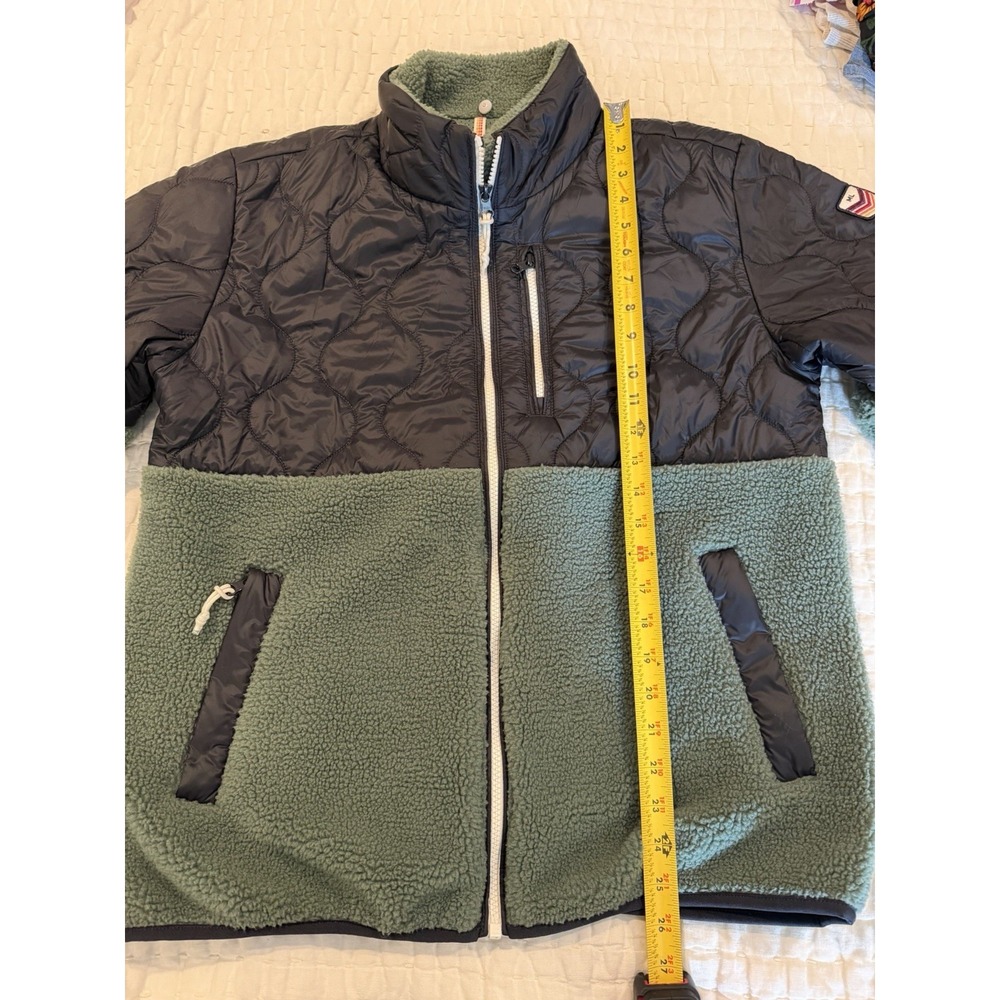 Marine Layer Archive Men's Flleve Full Zip Black And Green Jacket M